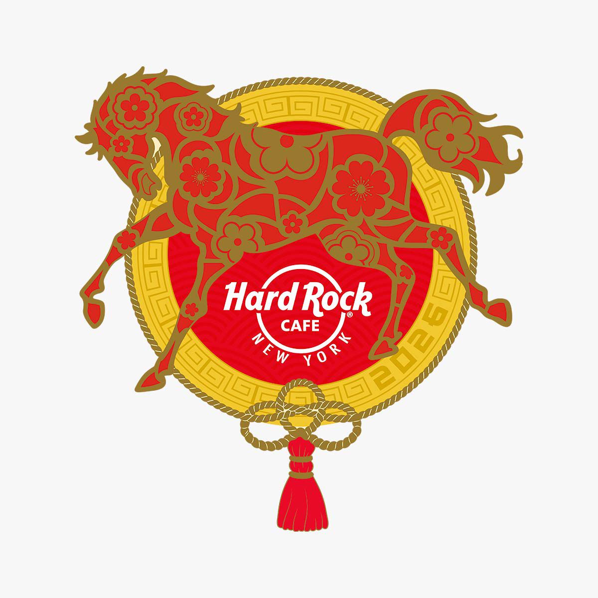 海外店舗限定HardRockCafe2026馬horse午NYピンバッジ Hard Rock Year of the Horse Limited Edition Pin | Online Rock Shop